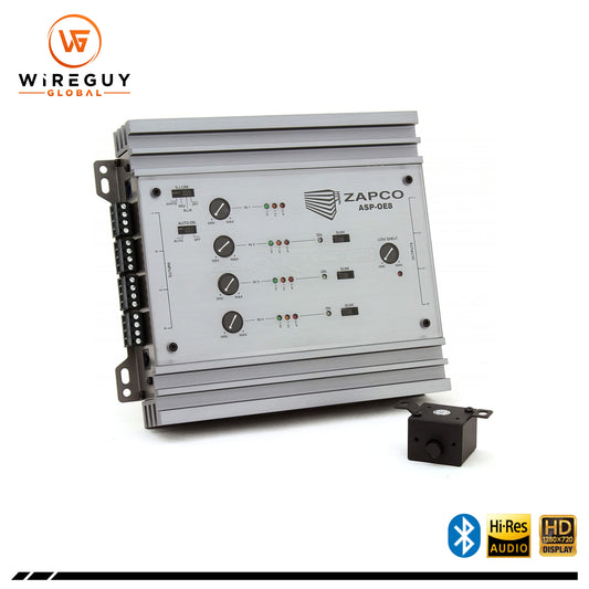 Zapco ASP-OE8 8-Channel OEM Speaker Level to RCA Output Adapter with Bass Recovery