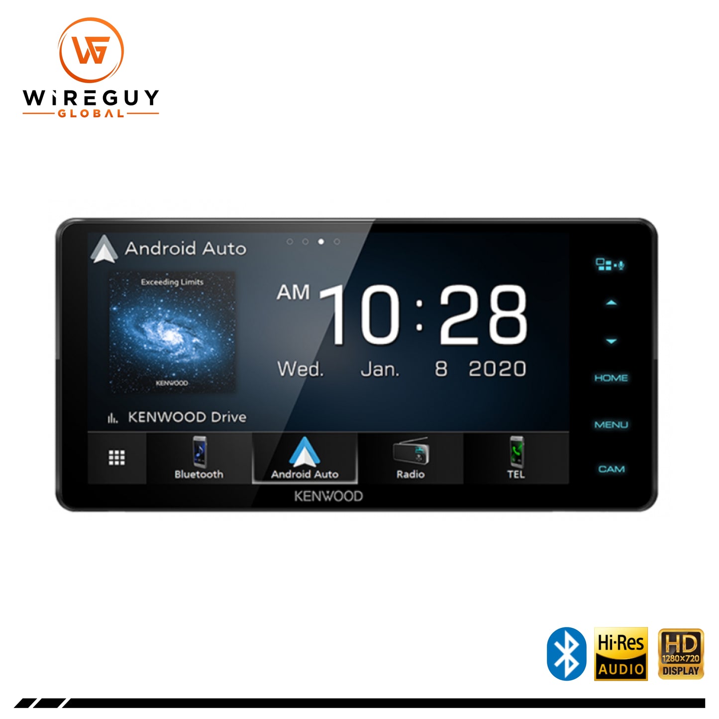 Kenwood DMX820WS Wide Screen Apple CarPlay and Android Auto Digital Media Receiver