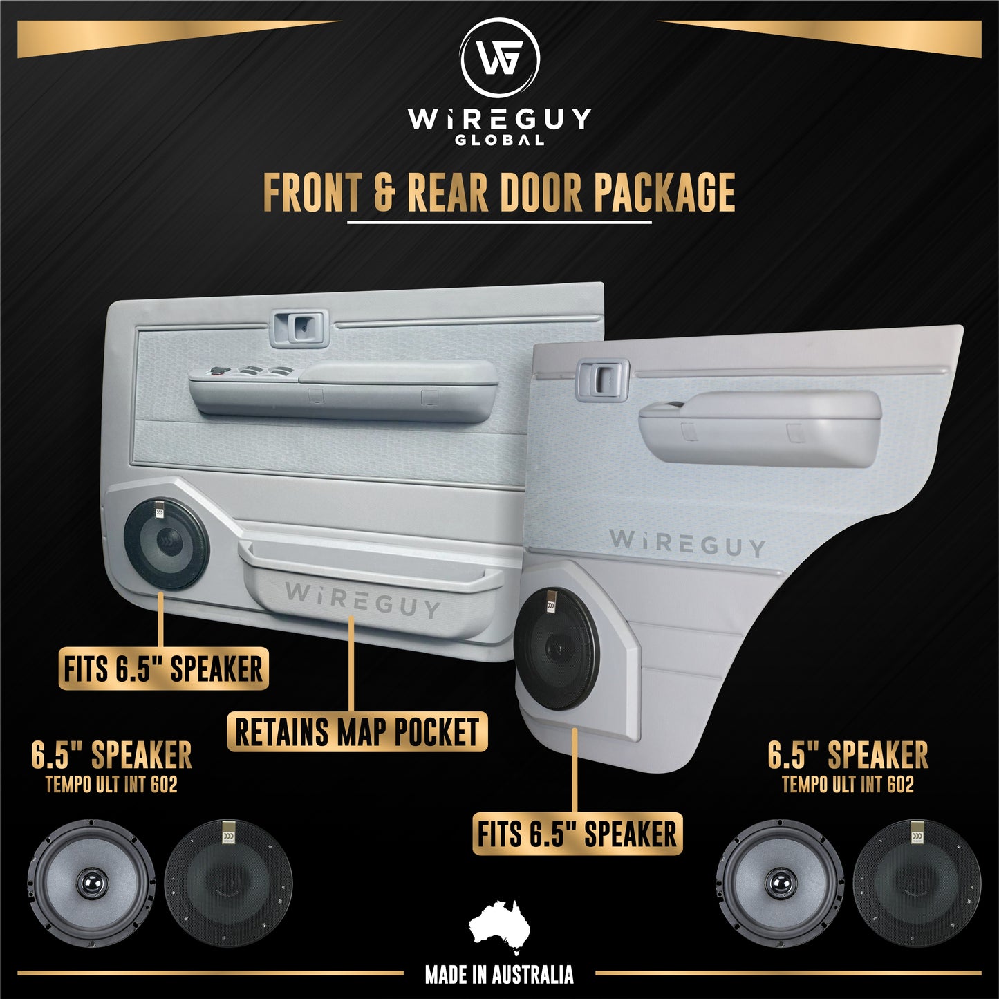 79 Series TOYOTA Land Cruiser 1999-2024 Door Pods with Speakers
