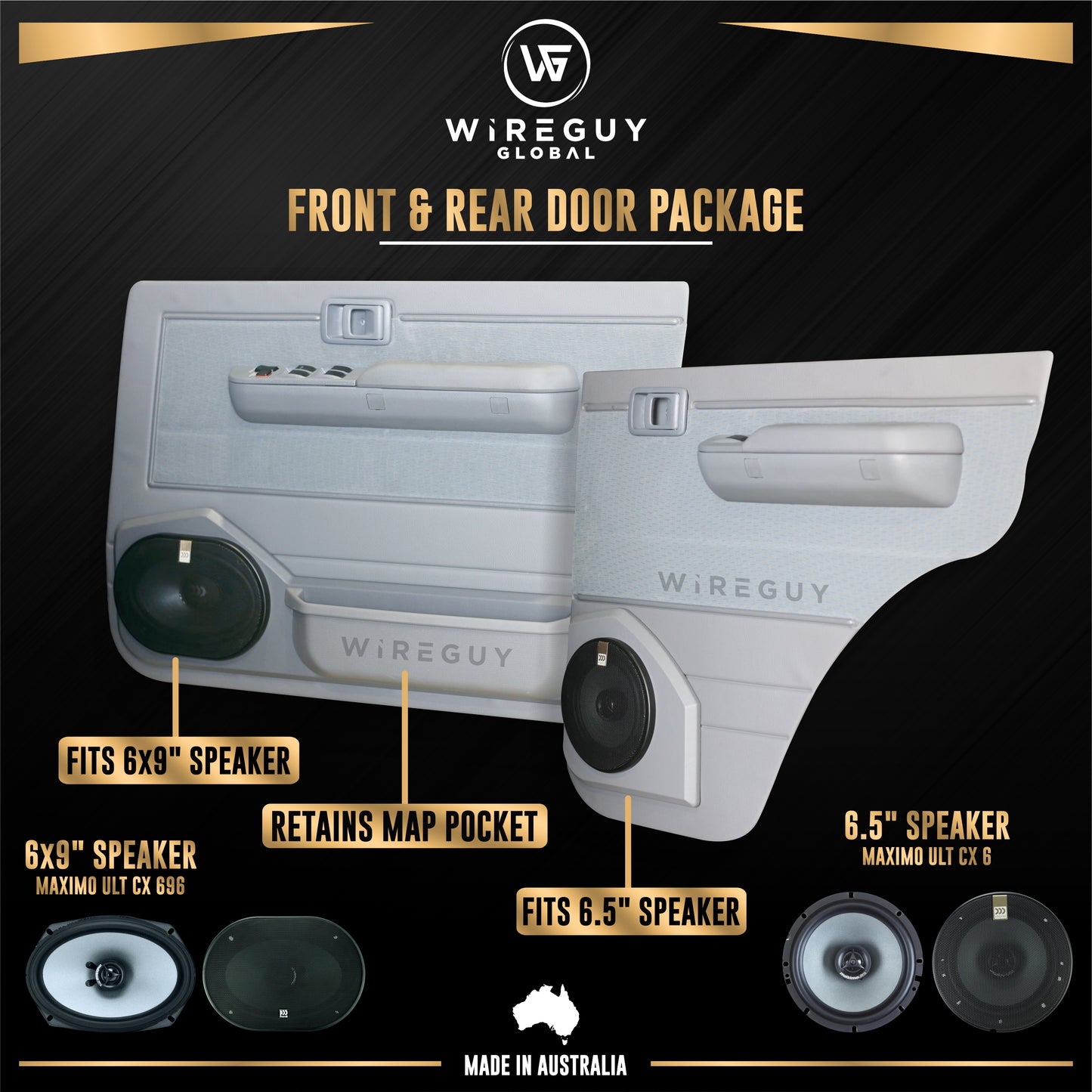 79 Series TOYOTA Land Cruiser 1999-2024 Door Pods with Speakers