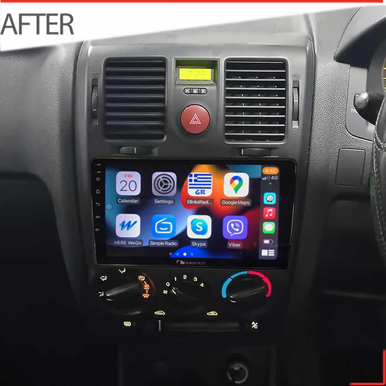 Nakamichi Wireless Apple CarPlay & Android Auto Solution for Hyundai Getz 2005-2011