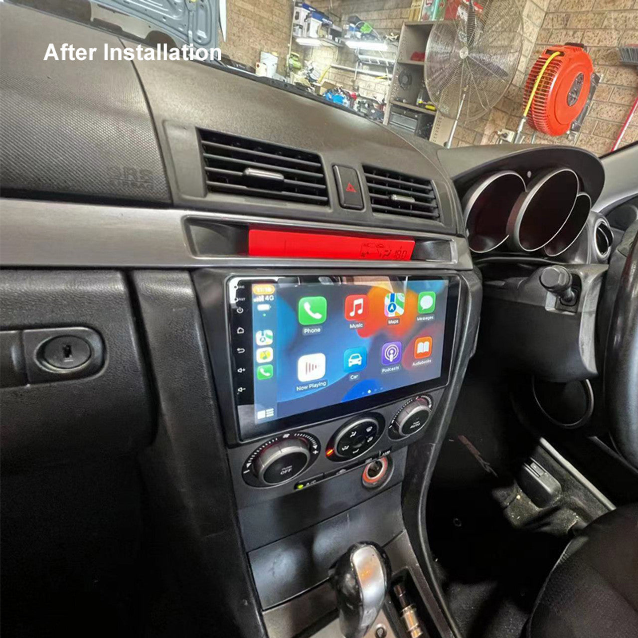 Nakamichi Wireless Apple CarPlay & Android Auto Solution Compatible with Mazda 3 2004-2009