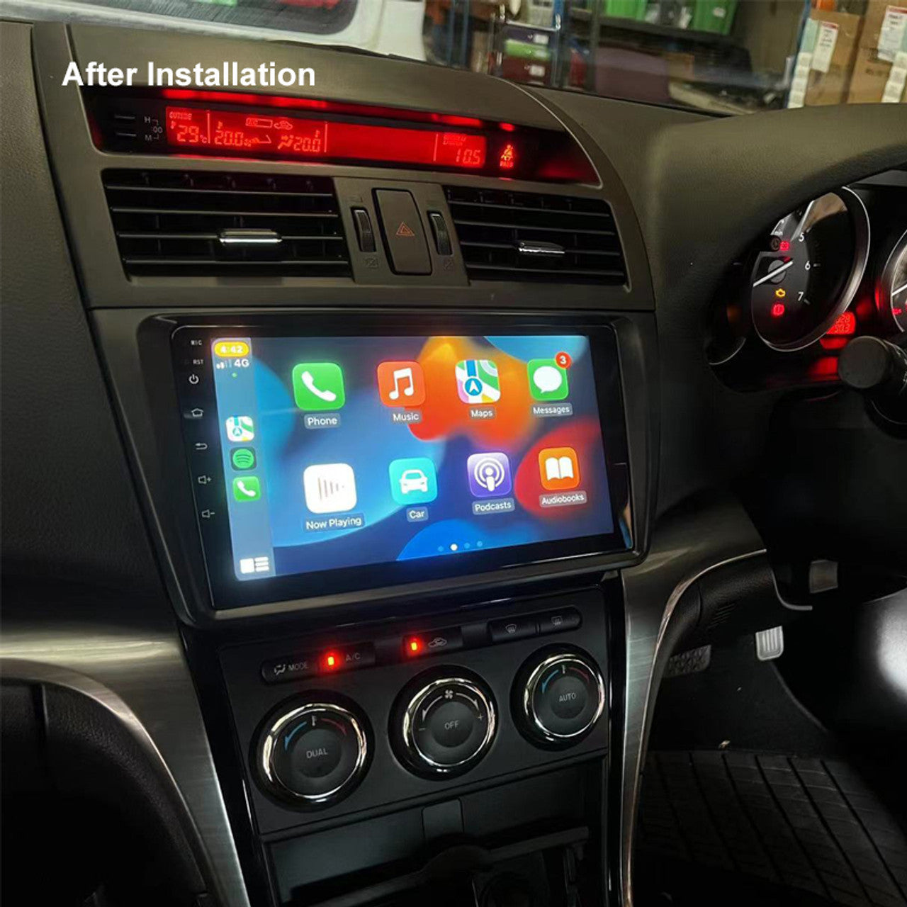Nakamichi Wireless Apple CarPlay & Android Auto Solution Compatible with Mazda 6 2008-2012