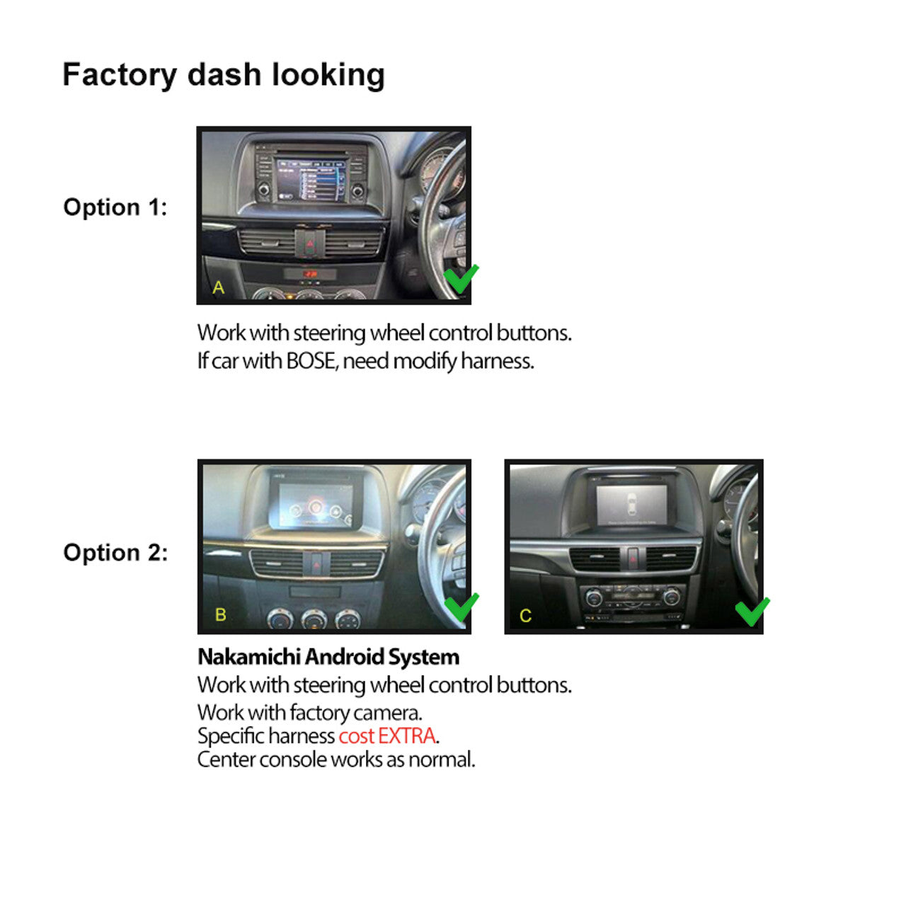 Nakamichi Wireless Apple CarPlay & Android Auto Solution Compatible with Mazda CX-5 2012-2017