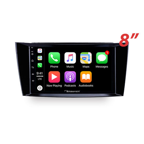 Nakamichi Android Wireless Apple CarPlay & Android Auto Sat Nav Solution for Mercedes E-Class 2002-2008 W211