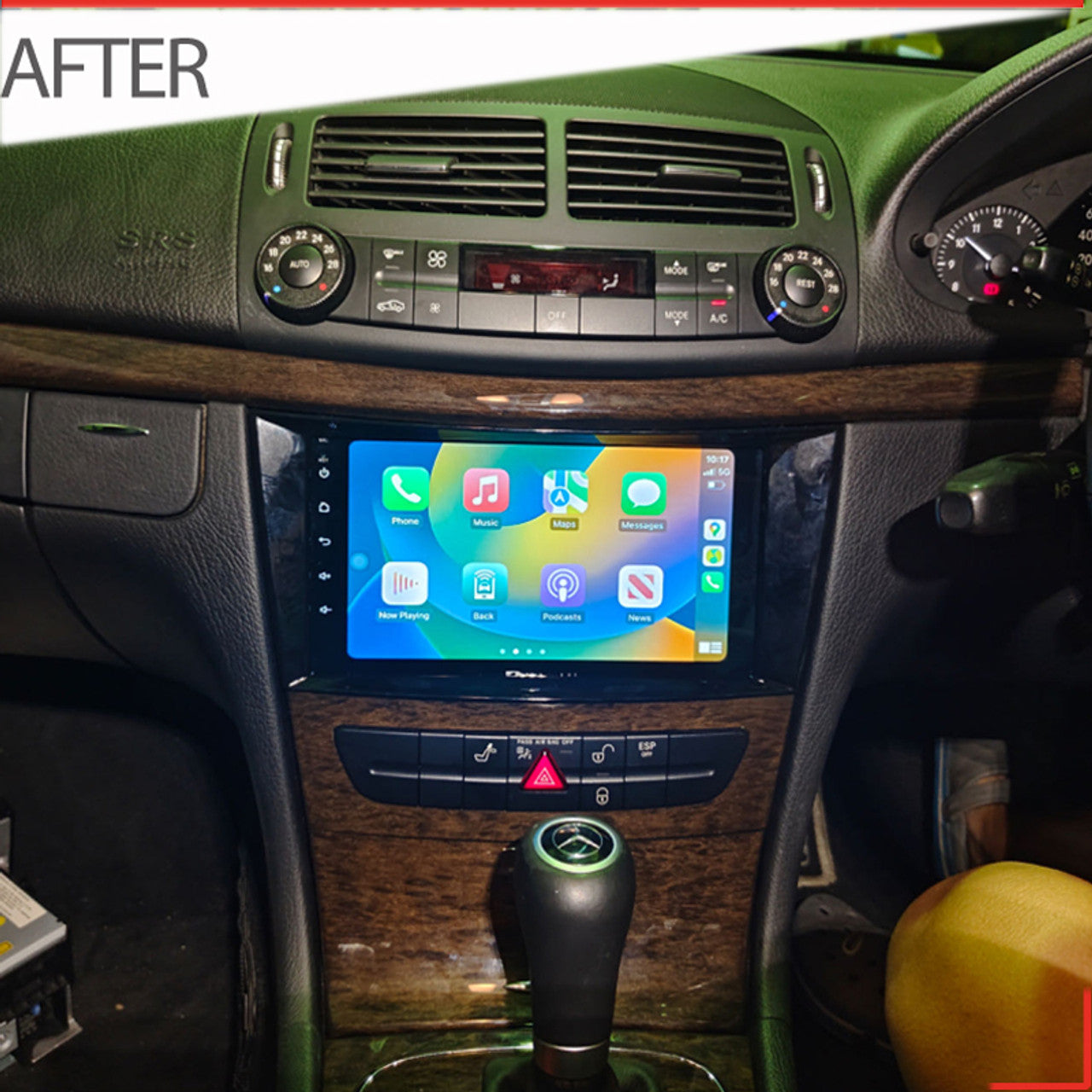 Nakamichi Android Wireless Apple CarPlay & Android Auto Sat Nav Solution for Mercedes E-Class 2002-2008 W211