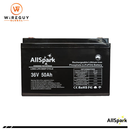 Allspark 36V 50ah High Performance Lithium Battery IP67 Marine Battery