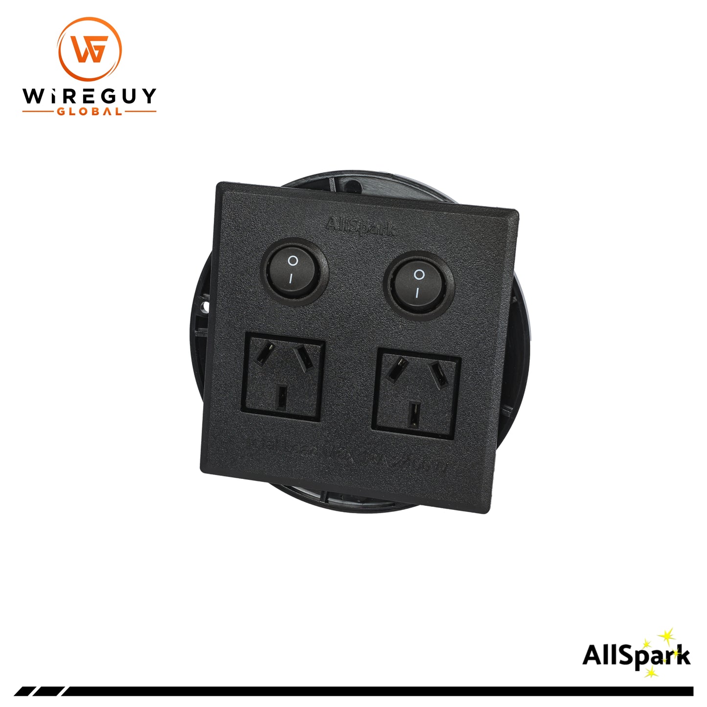 AllSpark 2 Outlet Flush Mount Power Board - Plug & Play GPO