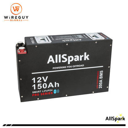 AllSpark - Pro-Series 12V 150Ah Slimline LiFePO4 Battery with Bluetooth