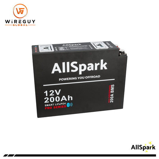 AllSpark - Pro-Series 12V 200Ah Slimline LiFePO4 Battery with Bluetooth