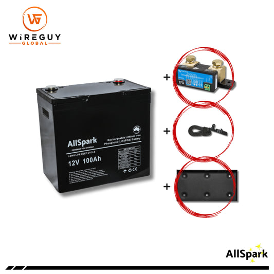 AllSpark 12V 100ah High Performance Lithium Battery - Bonus Deal