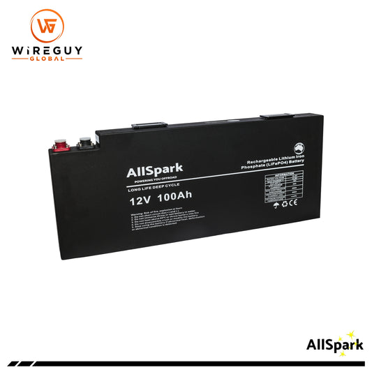 AllSpark Ultra Slimline 12V 100ah High Performance Lithium Battery Generation 2