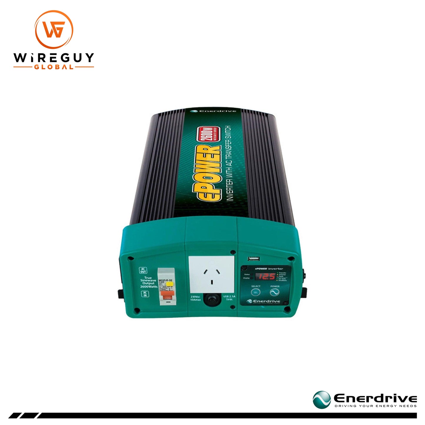 Enerdrive 12V 2000W ePOWER EN1120S-X Pure Sine Wave Inverter with AC Transfer