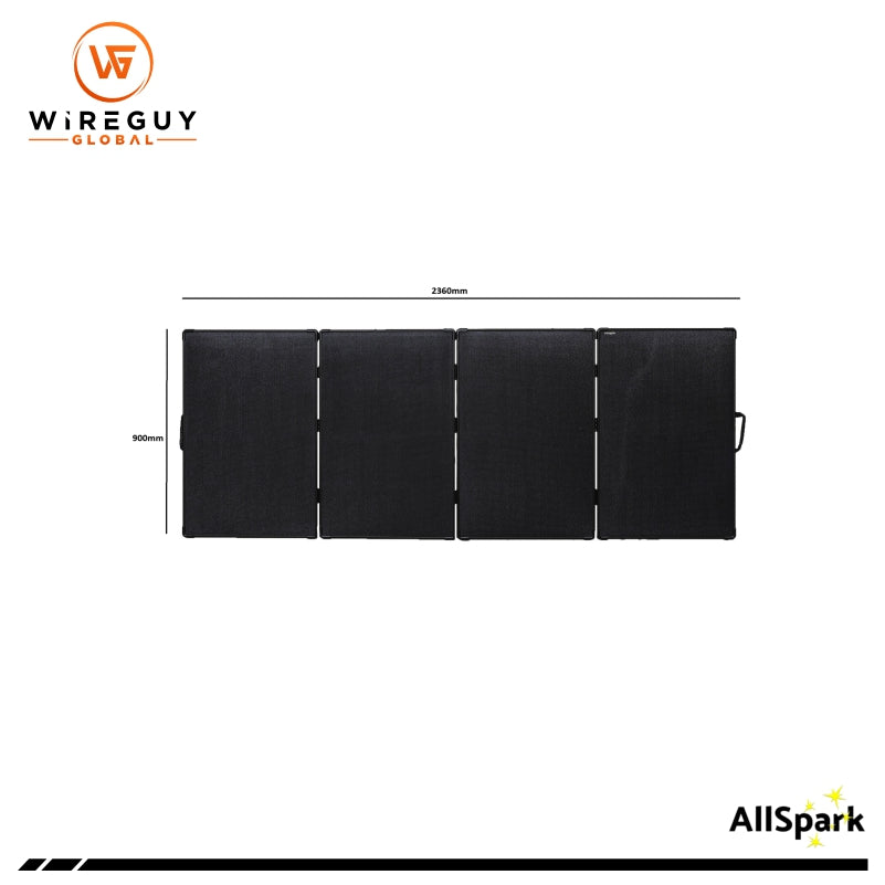 AllSpark Quad Fold 400W Portable Solar Panel - High Voltage