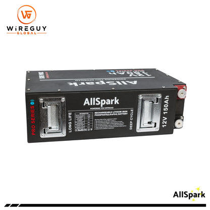 AllSpark - Pro-Series 12V 150Ah Slimline LiFePO4 Battery with Bluetooth