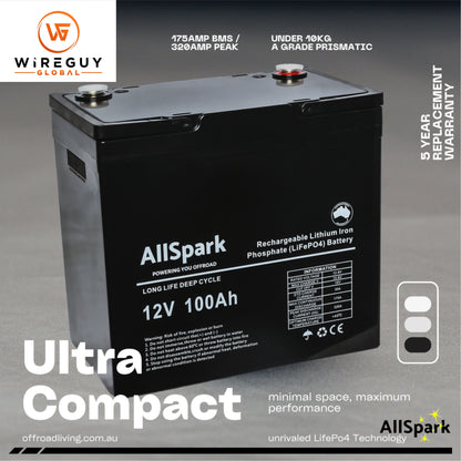 AllSpark 12V 100ah High Performance Lithium Battery - Bonus Deal