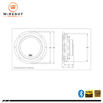 Zapco ESB 10" Slimline Dual 2-OHM 250w RMS Subwoofer