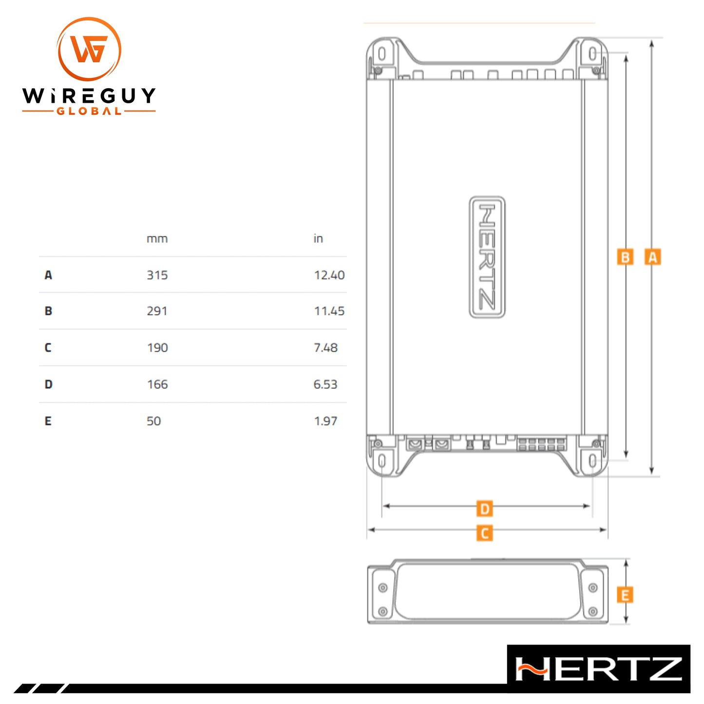 Hertz HCP 1DK Mono Subwoofer Amplifier 1,100W RMS AT 2 OHMS