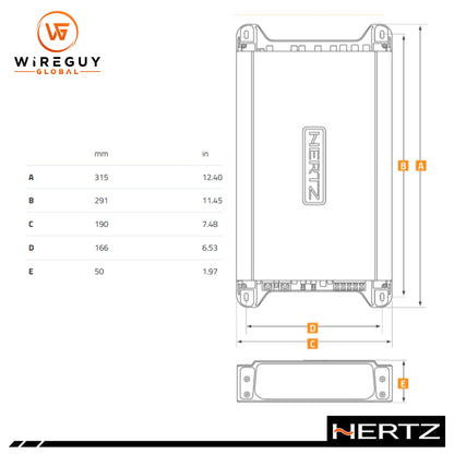 Hertz HCP 1DK Mono Subwoofer Amplifier 1,100W RMS AT 2 OHMS