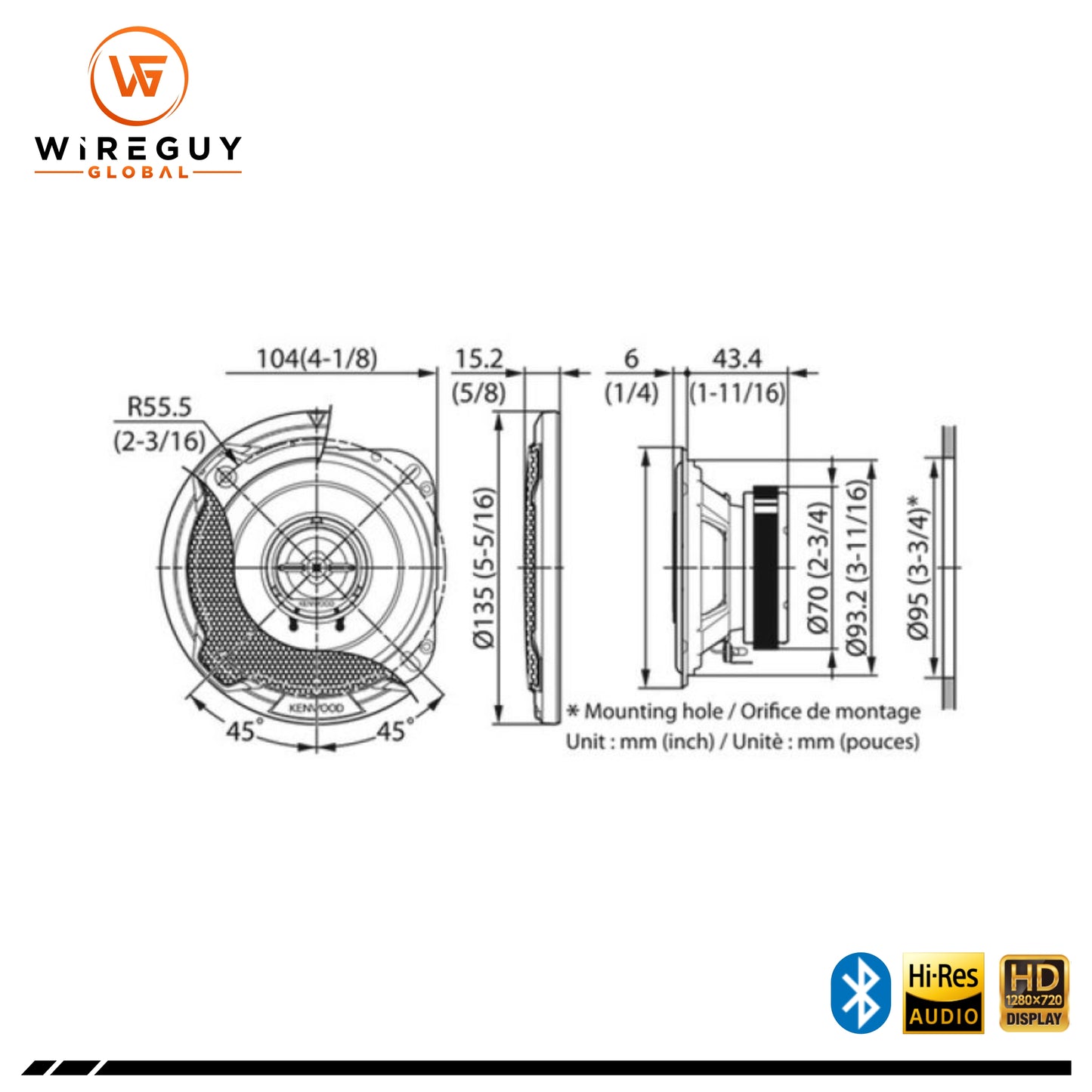 Kenwood KFC-PS1096 PS Series 10cm 2-Way