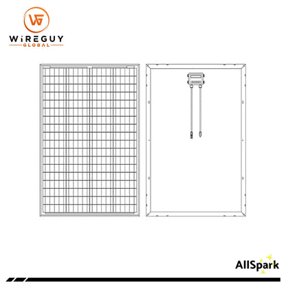 AllSpark 135W - 24V Glass Solar Panel