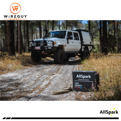 AllSpark - Pro-Series 12V 200Ah Slimline LiFePO4 Battery with Bluetooth