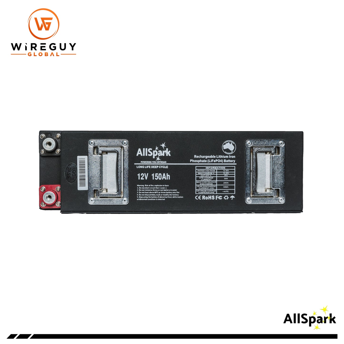 AllSpark Slimline 12V 150ah High Performance Lithium Battery