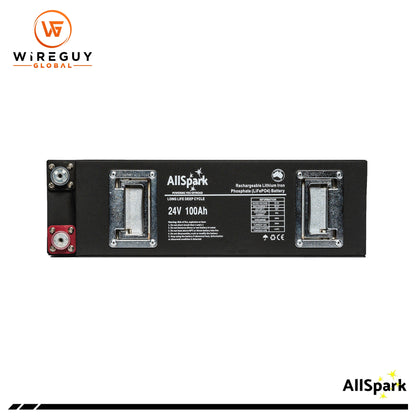 AllSpark Slimline 24V 100ah High Performance LiFePO4 Lithium Battery