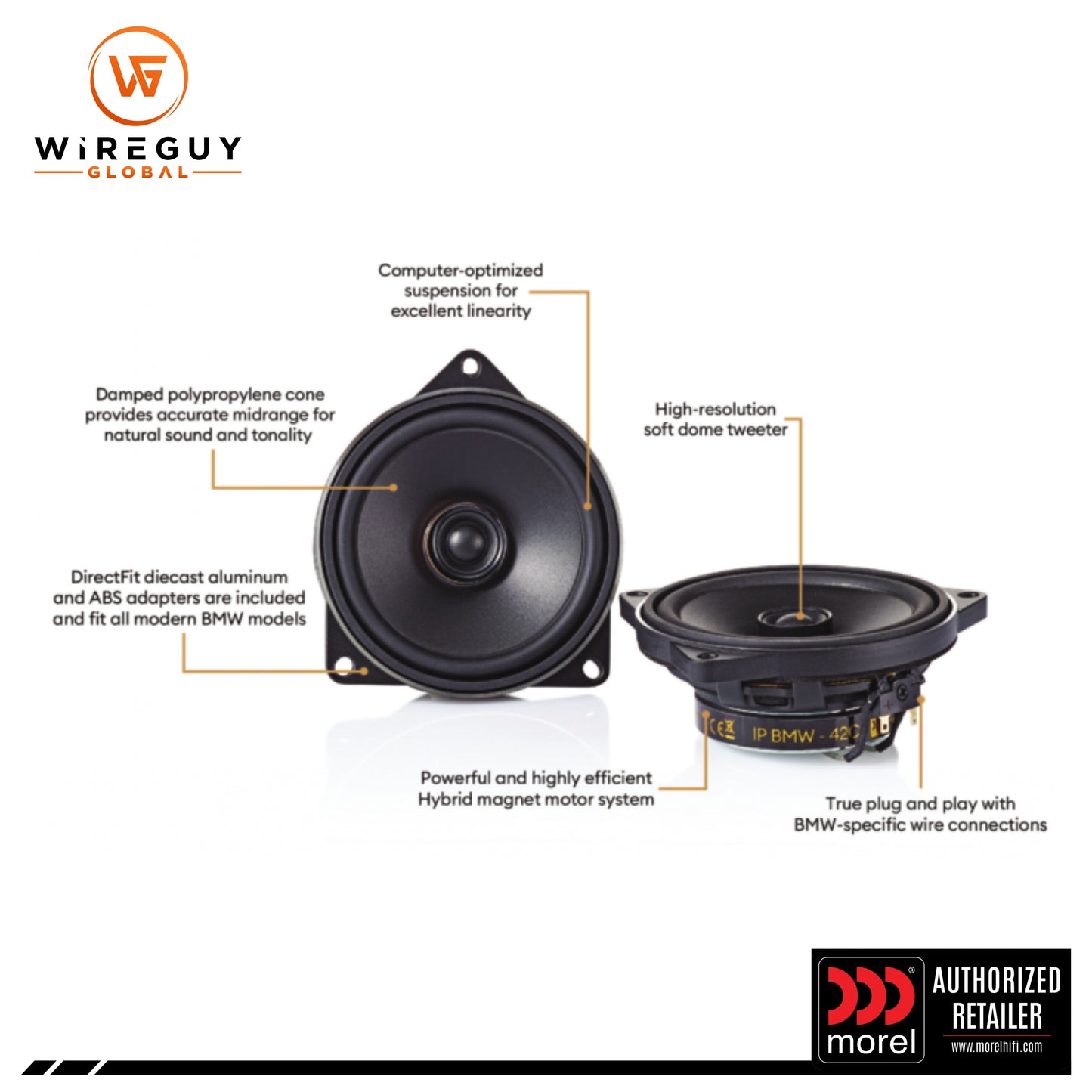 Morel BMW Performance Series 4" Coaxial Speaker System