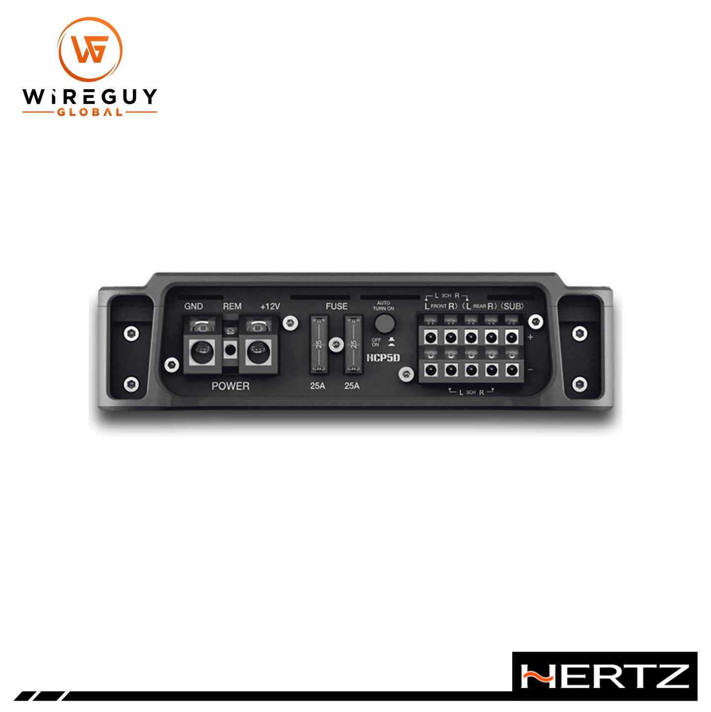 Hertz HCP 5D 5-Channel Car Amplifier 50W RMS x 4 at 4 OHMS + 280W RMS x 1 AT 2 OHMS