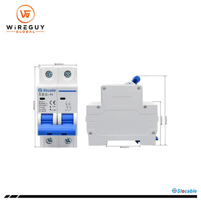 Slocable MCB 500V 2P 10A - DC Solar Isolator