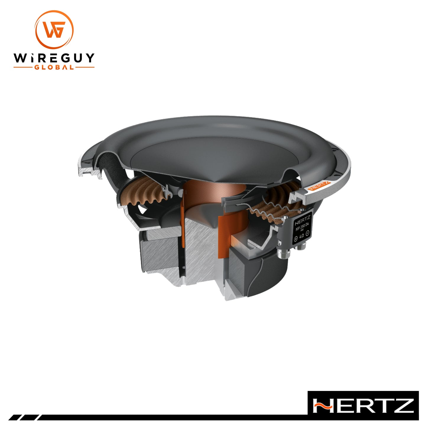 Hertz MP 250 D4.3 PRO250 10" Subwoofers 1200 W 4+4 OHM