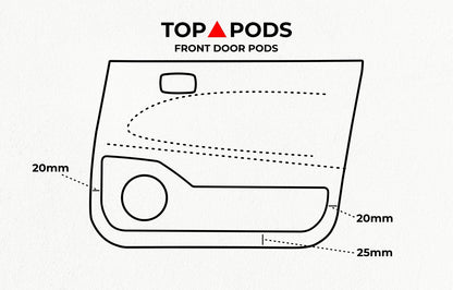 80 Series TOYOTA Land Cruiser Front & Rear Speaker Pods