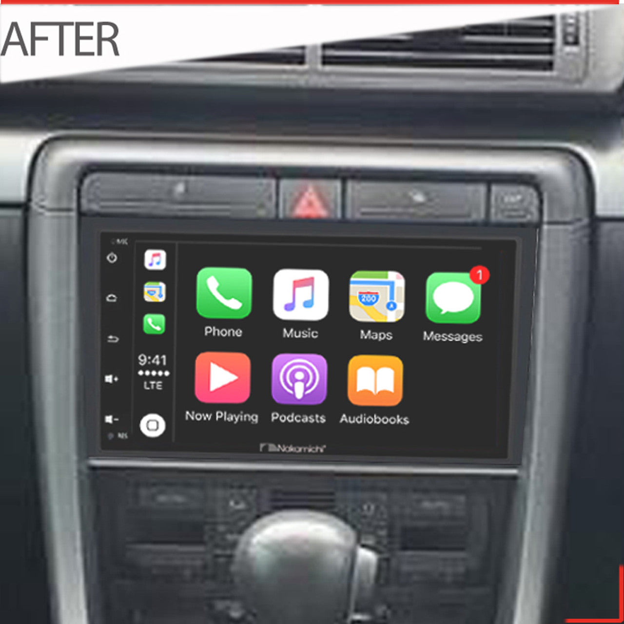 Nakamichi Wireless Apple CarPlay & Android Auto Solution for Audi A4 2000-2008