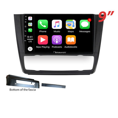 Nakamichi Wireless Apple CarPlay & Android Auto Solution Compatible with BMW 1 Series 2004-2011 Auto A/C