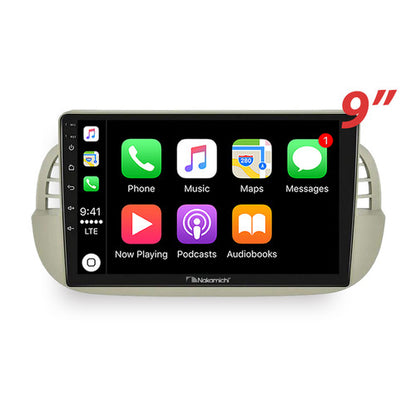 Nakamichi Android Wireless Apple CarPlay & Android Auto Solution for Fiat 500 (2008-2014) with Built-In Navigation