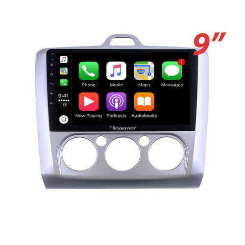 Nakamichi Wireless Apple CarPlay & Android Auto Solution Compatible with Ford Focus Manual Air Con 2004-2011