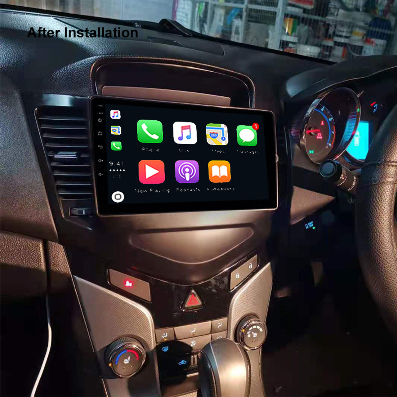 Nakamichi Wireless Apple CarPlay & Android Auto Sat Nav Compatible with Holden Cruze 2009-2016