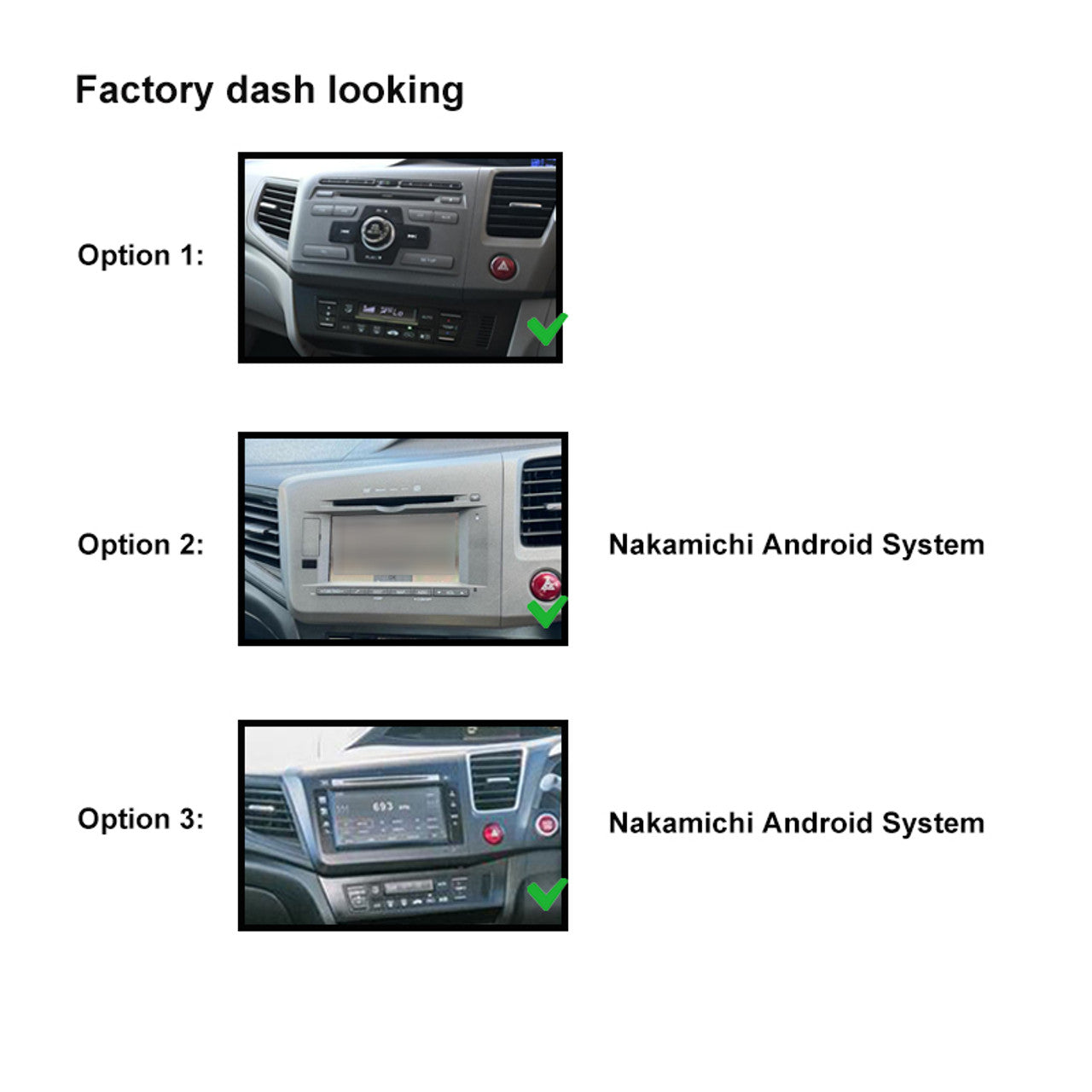 Nakamichi Wireless Apple CarPlay & Android Auto Solution for Honda Civic 2012-2015 Sedan