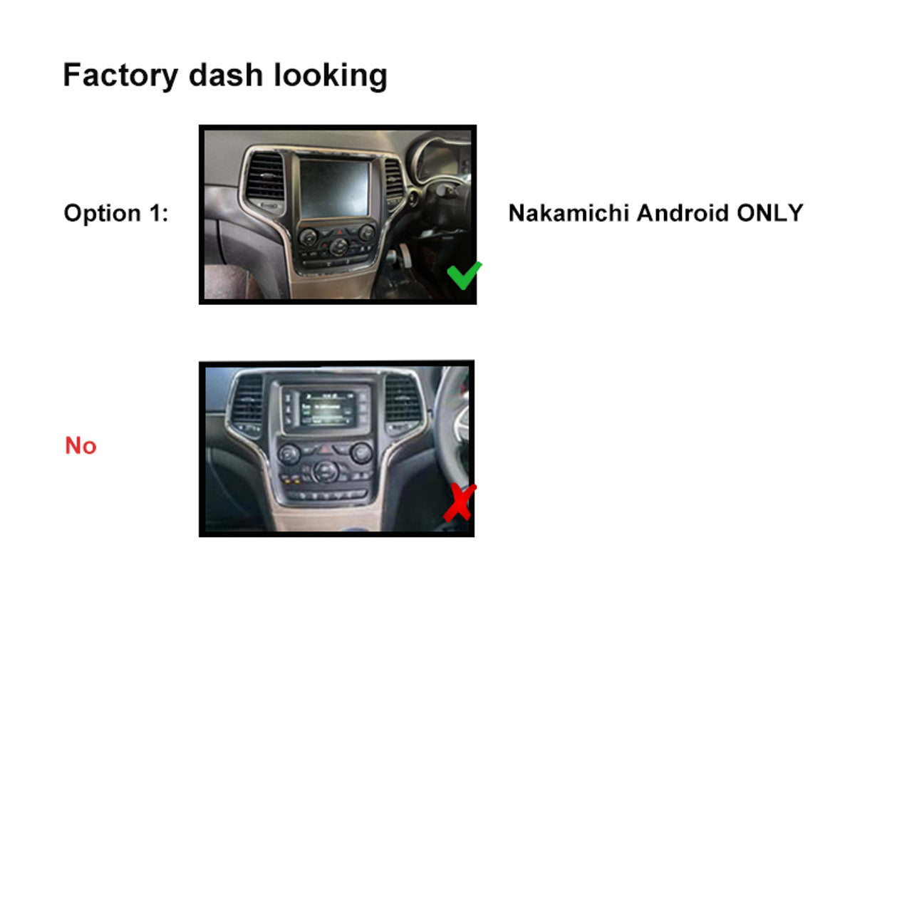 Nakamichi Wireless Apple CarPlay & Android Auto Solution for Jeep Grand Cherokee 2014-2021