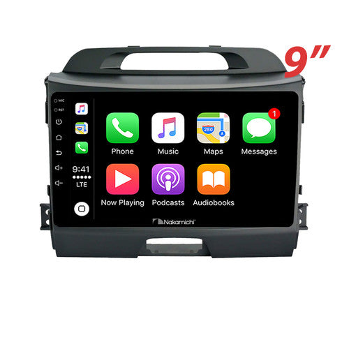 Nakamichi Wireless Apple CarPlay & Android Auto Solution Compatible with Kia Sportage 2010-2015