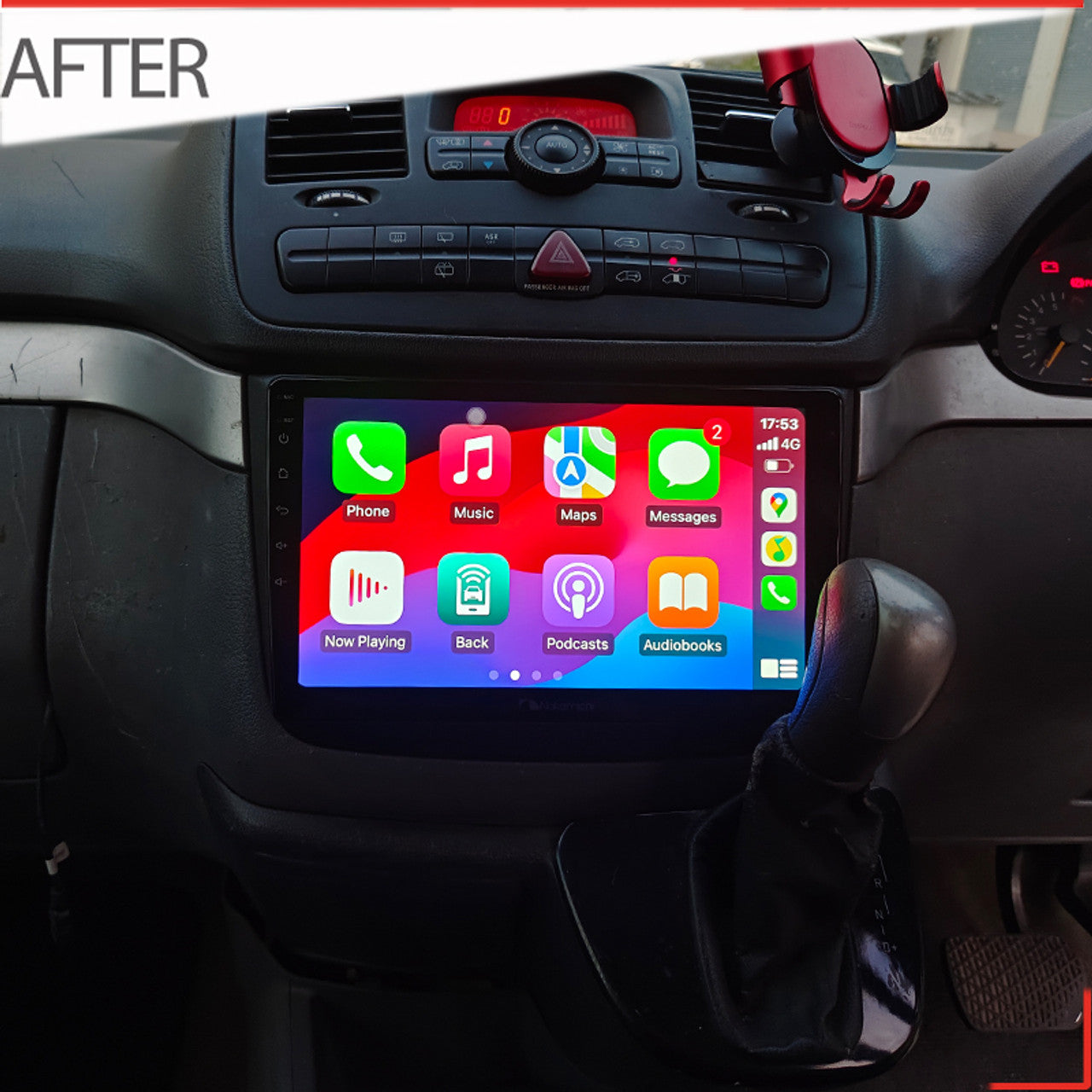 Nakamichi Android Wireless Apple CarPlay & Android Auto Sat Nav Solution for Mercedes Vito 2003-2006