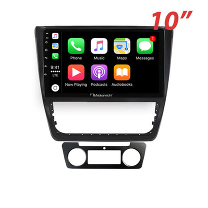 Nakamichi Android Wireless Apple CarPlay & Android Auto Sat Nav Solution for Skoda Yeti 2011-2016 Auto