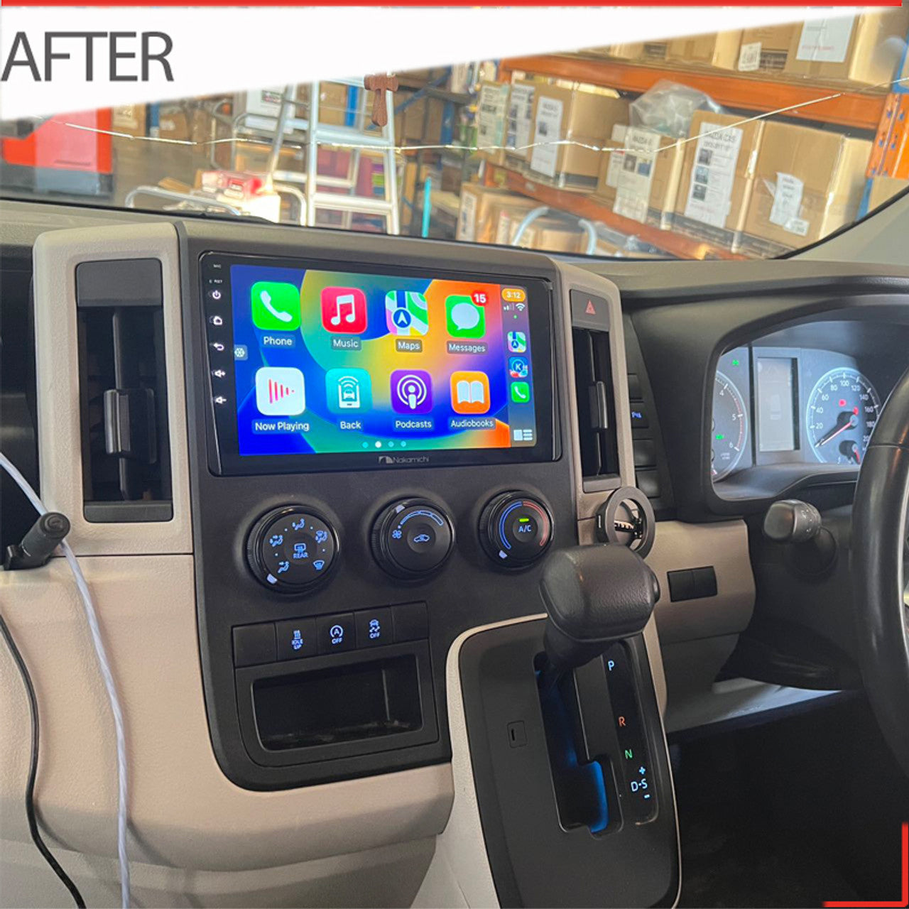 Nakamichi Wireless Apple CarPlay & Android Auto Solution Compatible with Toyota Hiace 2019-2022