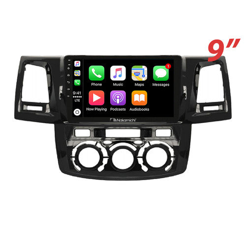 Nakamichi Wireless Apple CarPlay & Android Auto Solution for Toyota Hilux 2005-2014 (Manual A/C)