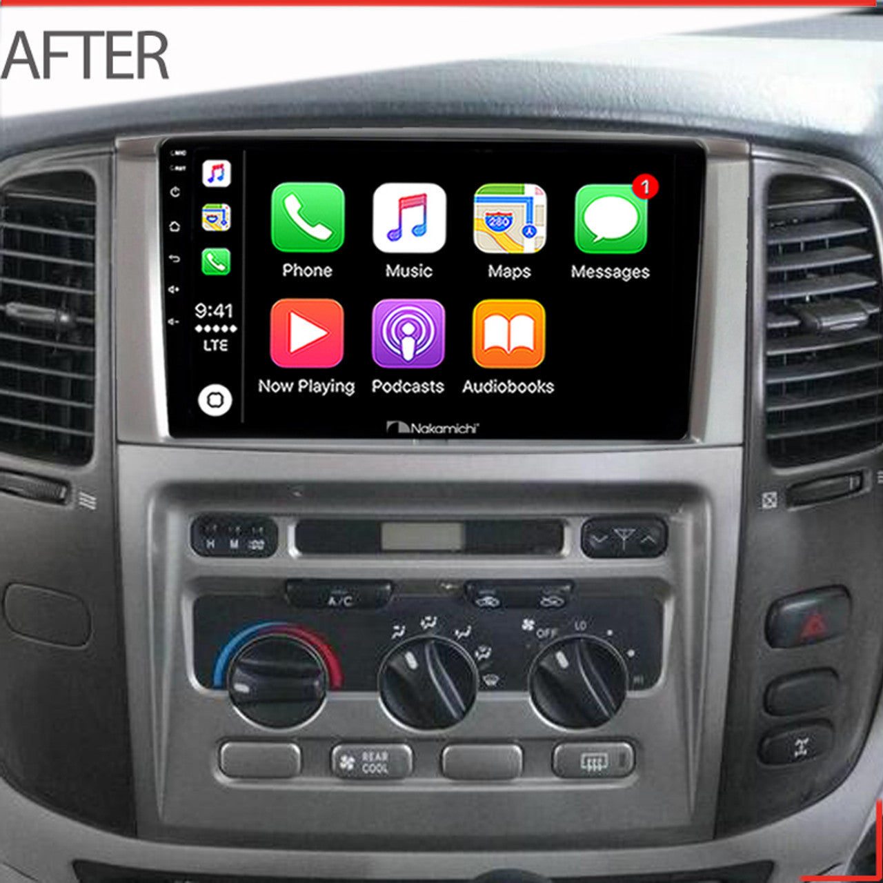 Nakamichi Wireless Apple CarPlay & Android Auto Solution Compatible with Toyota Landcruiser 2002-2006