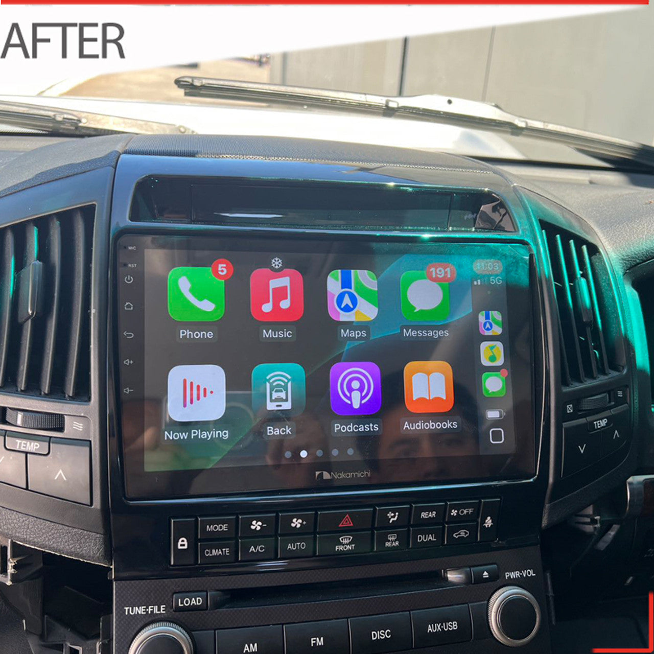 Nakamichi Android Wireless Apple CarPlay & Android Auto Sat Nav Solution for Toyota Landcruiser 2007-2015 Sahara