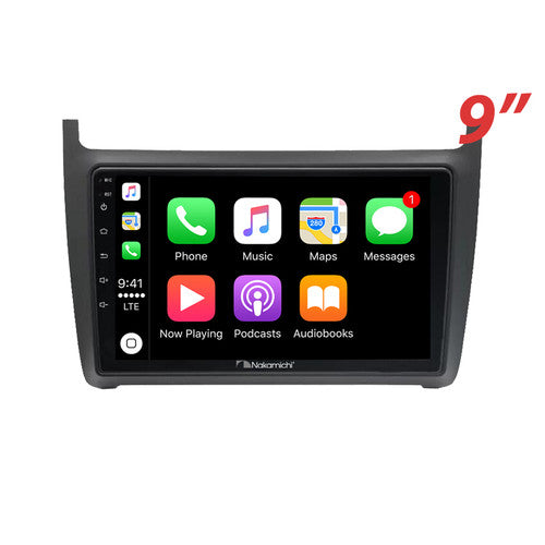 Nakamichi Wireless Apple CarPlay & Android Auto Sat Nav System for Volkswagen Polo (2015-2017)